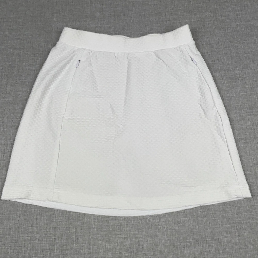 Tail Skort Womens XS White Textured Athletic Built In Shorts Stretch Pockets